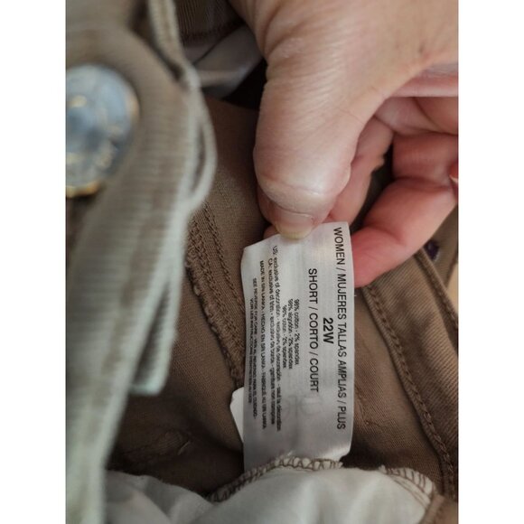 Gloria Vanderbilt Amanda Jeans in Tan Plus Size 22 Short - Picture 5 of 7